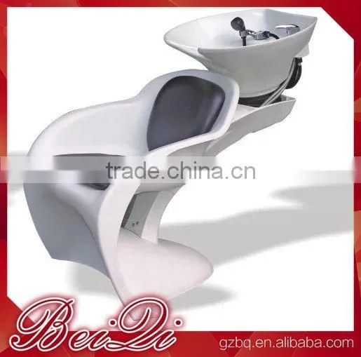 Morden and Fancy Fiber Glass Hairdressing Shampoo Basin Black or White Plastic Shampoo Chair