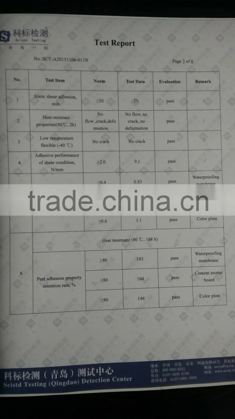 Shiny HDPE film butyl tape