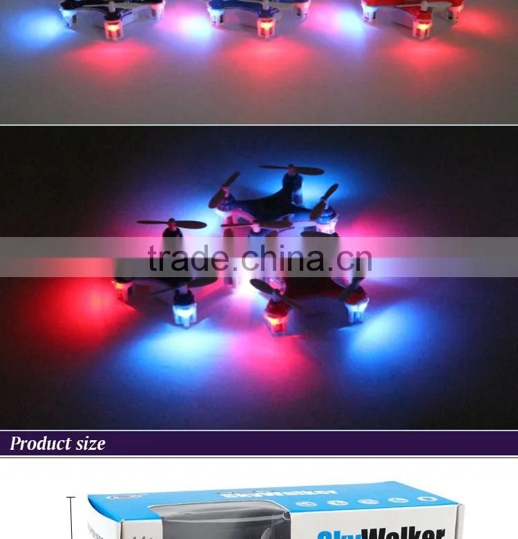 2015 New arrive 2.4G 4 CH 6-Axis Gyro mini rc quadcopter With Led Light RC UFO VS CX-10