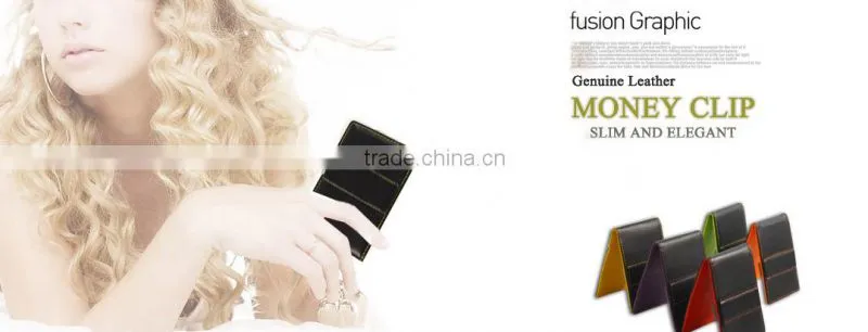 Factory price!Best selling classic leather money clip wallet