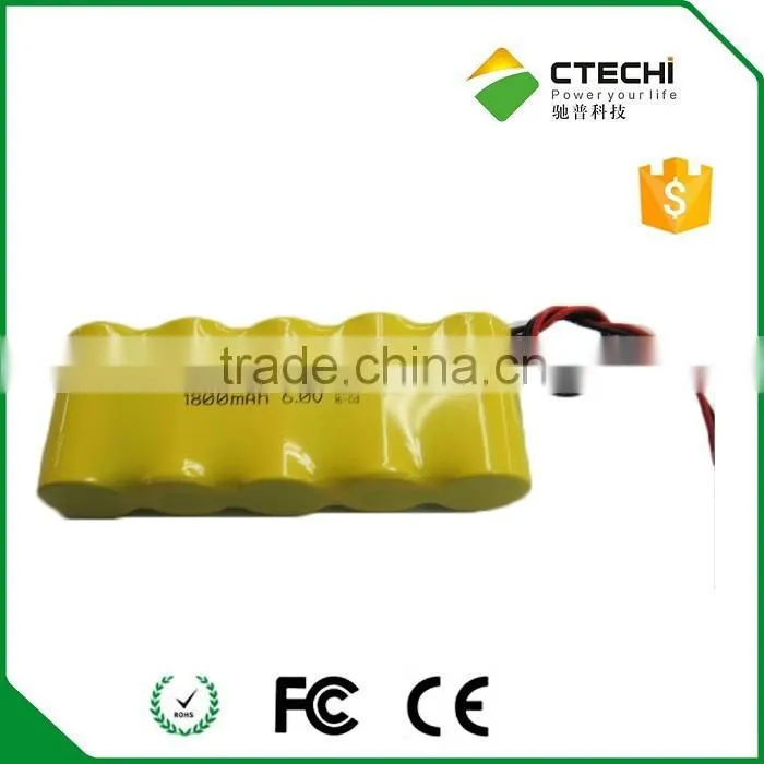 6V rechargeable nicd battery SC 1800mah prismatic battery pack