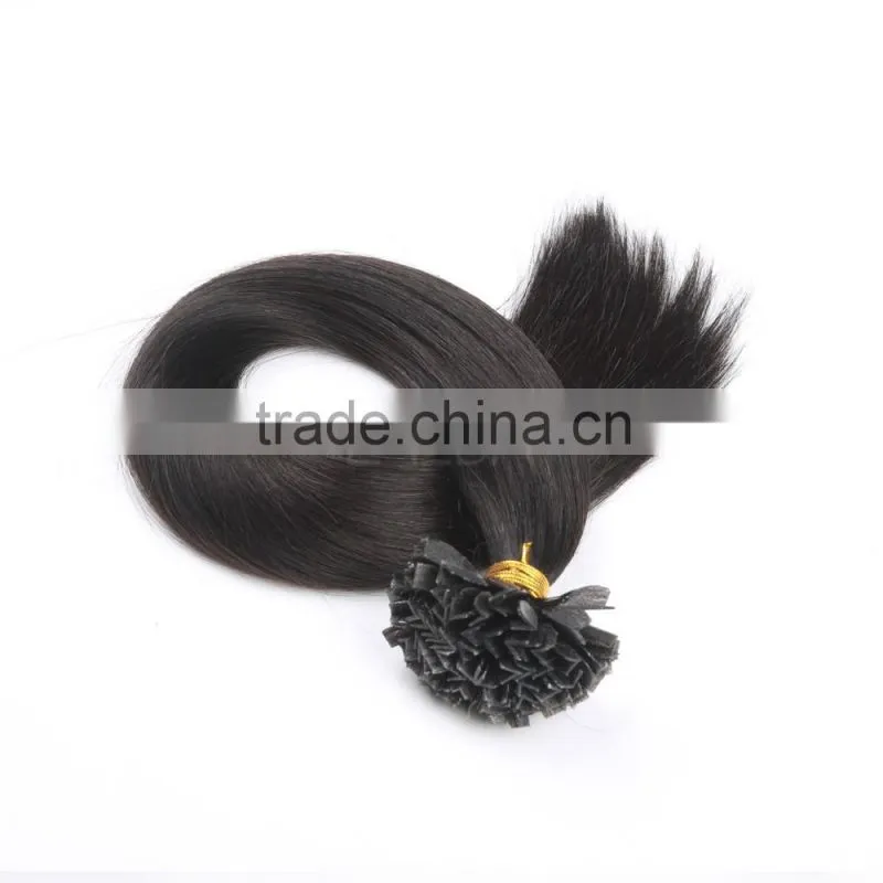 Taobao hot selling v shape remy human hair pre bonded hair extensions