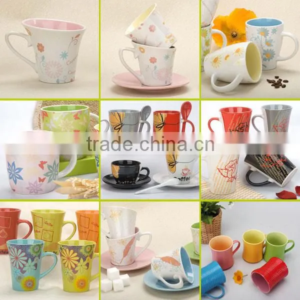 GF1240 white ceramic cup / oem ceramic stoneware cup