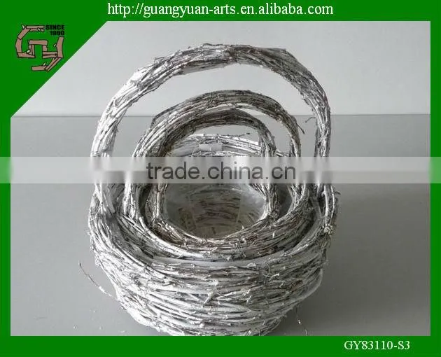 handmade decorative natural rattan basket