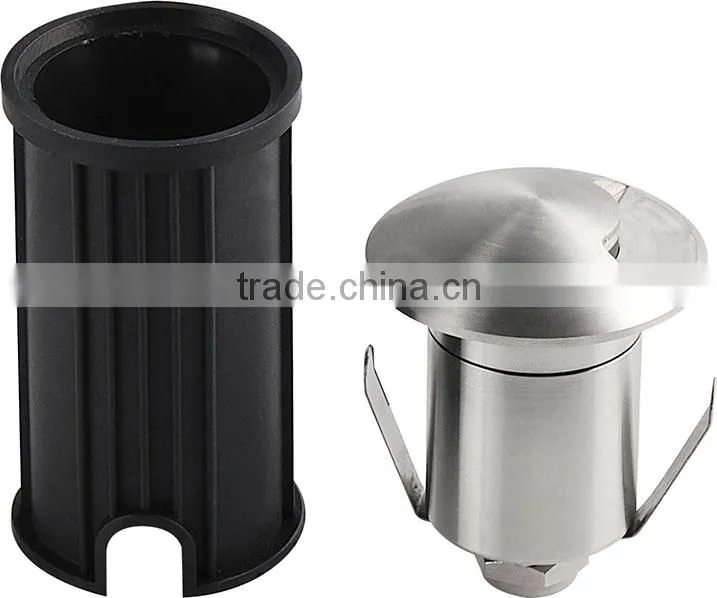 Stainless steel cover A/B/C led ground light 1W with tempered glass 10mm led ground lamp outdoor
