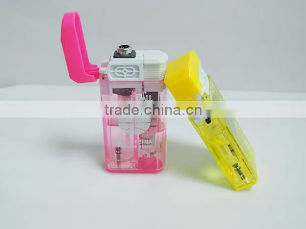 Transparent company brand logo electronic windproof lighter refillable cigarette lighter with led