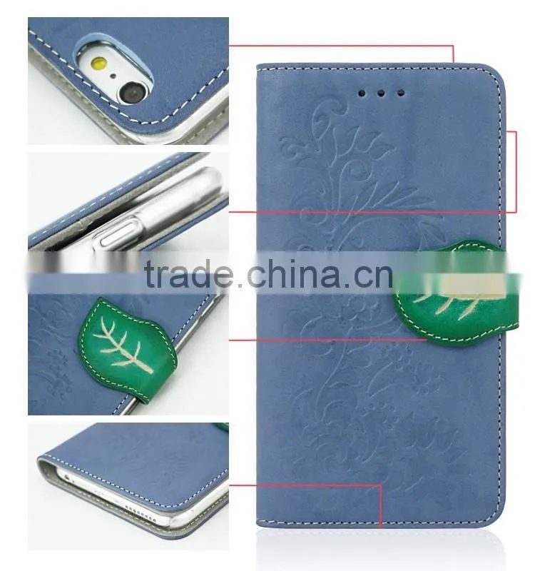Minandio High Quality Leather Case Best Design Leather Phone Case With Leather Flip Cover Case For iPhone 6