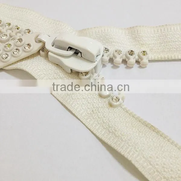 no 10 delin rhinestone zipper