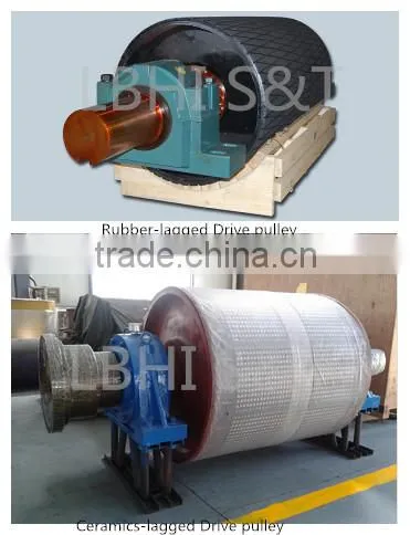30000-Hour Conveyor Pulley/ Rubber-lagged Pulley/ Heavy Pulley for belt conveyor