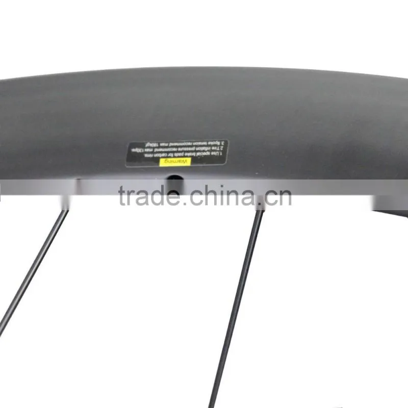 2016 best quality 700c50mm clincher Road Disc wheelset China carbon disc wheels
