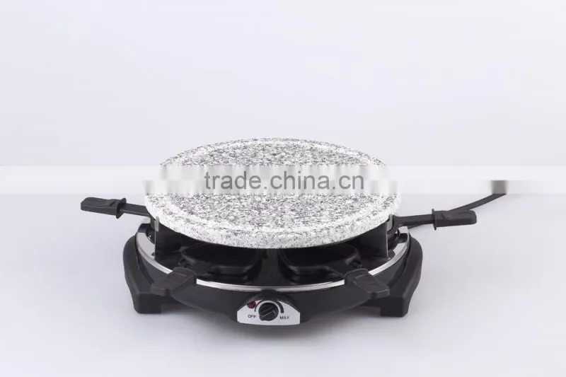 900W Raclette Grill With Temperature Thermostate For 6 Persons RG-206 WITH Stone Plate