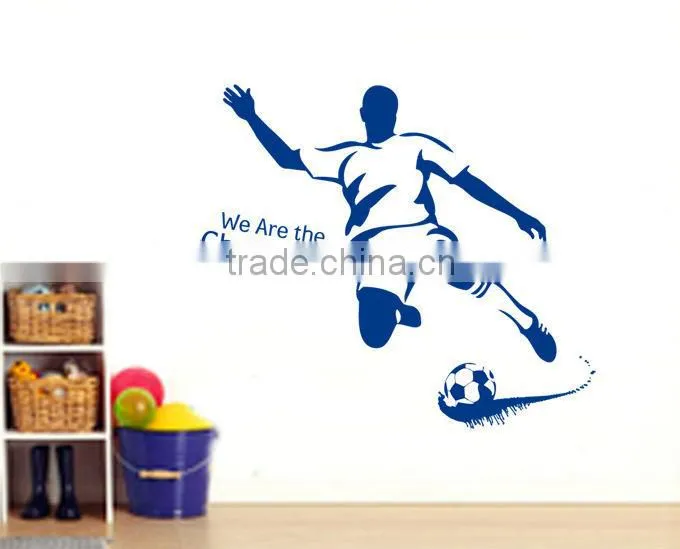 We are the Champions three color chose football wall stickers