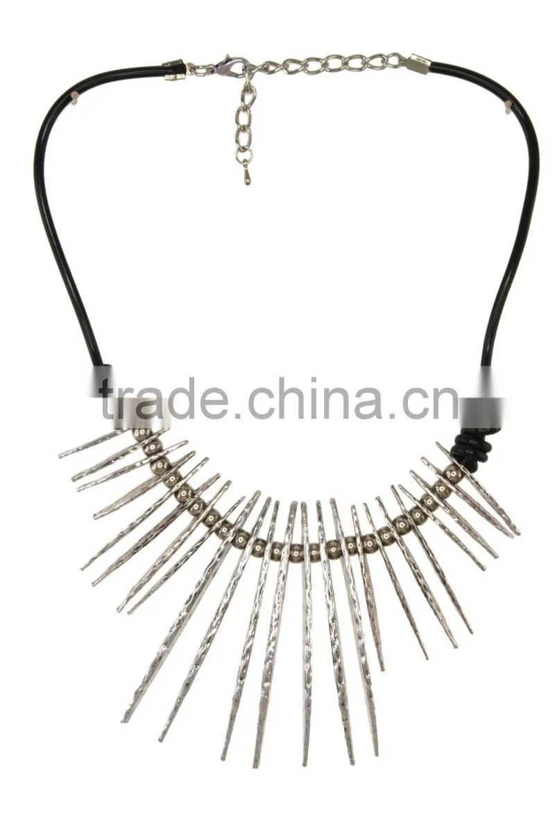 Metal Fringe Statement Necklace