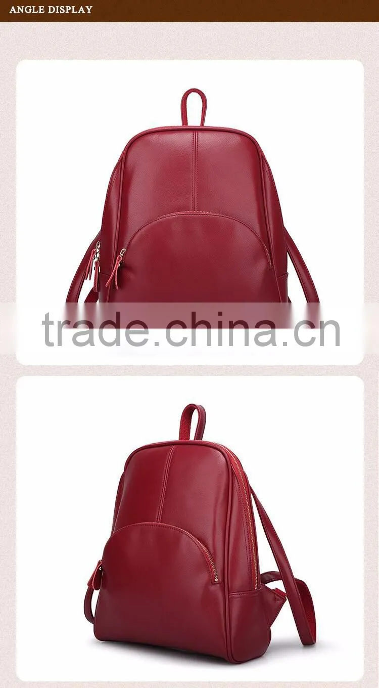 PU leather new fashion backpack multi candy pure colors shoulder bag