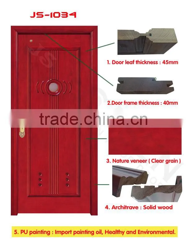 economic white oak timber glass interior soundproof door
