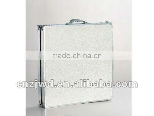Silver Aluminum MDF Portable Folding Table stall table
