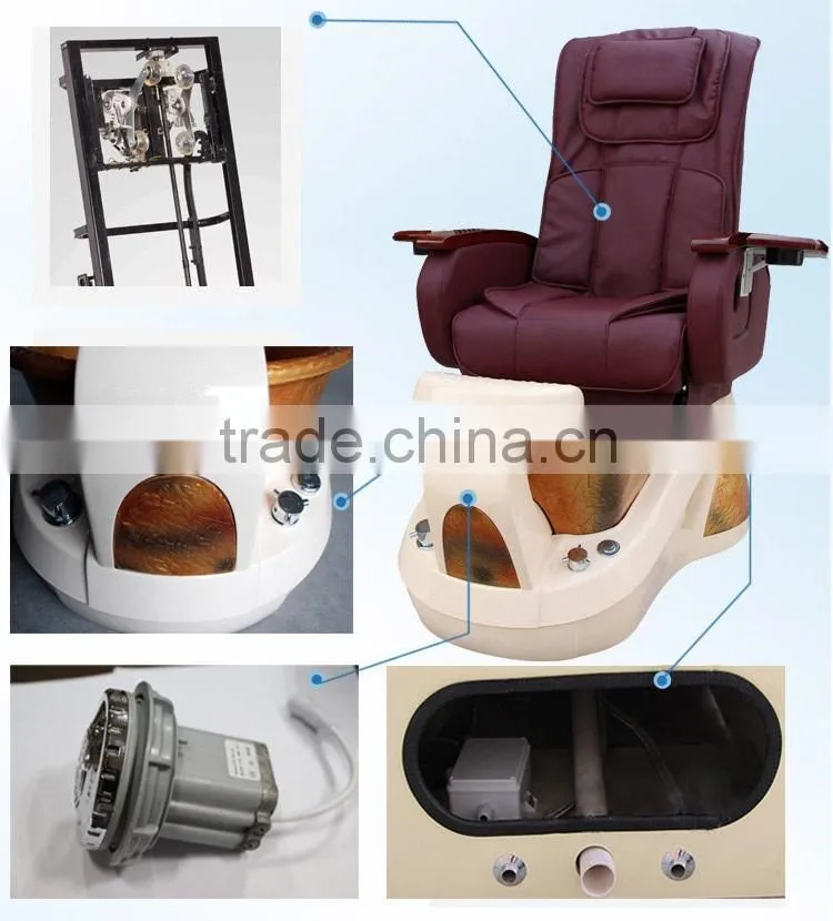 luxury glass bowl pedicure spa massage chair for nail salon