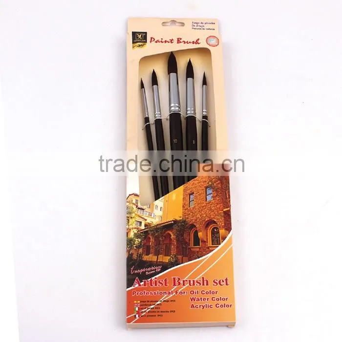 In Stock 5pcs Free Sample Wholesale Factory Price Artist Brush For Watercolor Painting