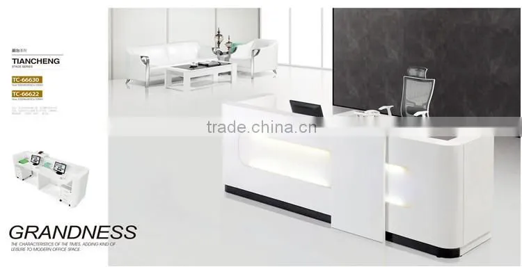 Modern design LED light reception desk