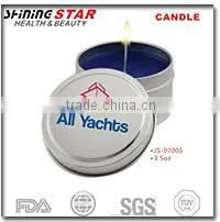 JS-07007 new design scented candle in square tin 40g