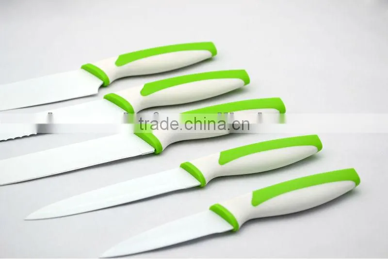 5pcs Non-stick with TPR Handle carving knife