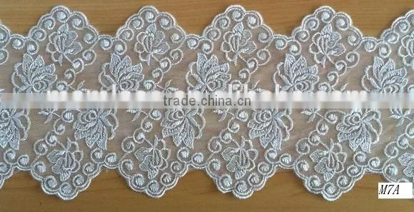 2015 fashion corded bridal mesh lace design