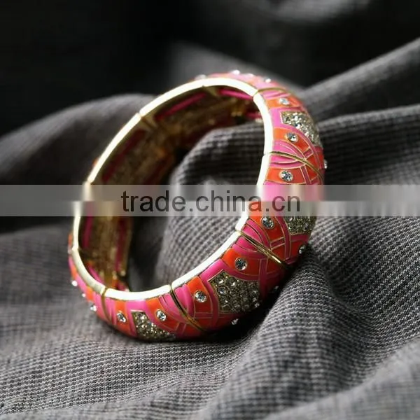 Black Enamel Bracelets Heart Shaped Summer Bracelets