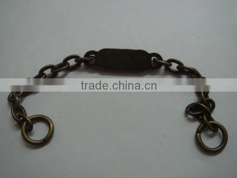 antique brass metal plate chain