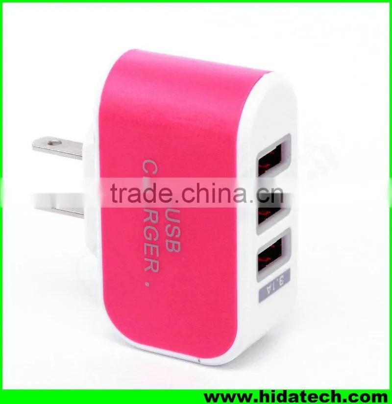 Wholesale usb multi wall charger 3 usb charger for mobile phone tablet pc