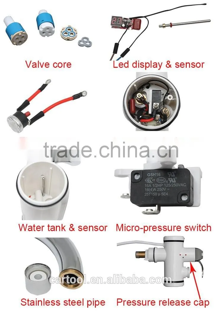Electric heating faucet instant hot water tap with digital display