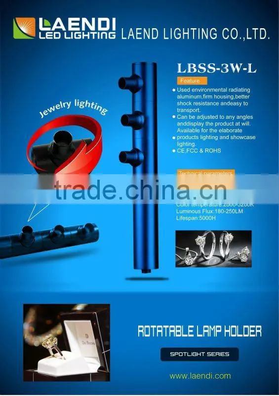 3w led under cabinet light black ,silver,white for option for jewelry stores