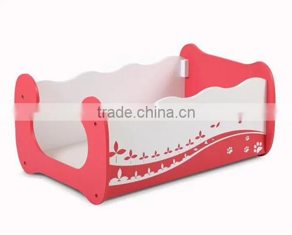 2016 new fashion wooden pet bed