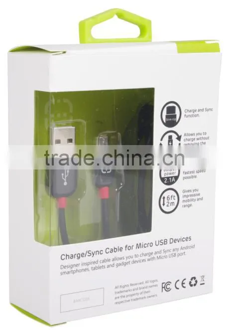 Walnut micro charging cable