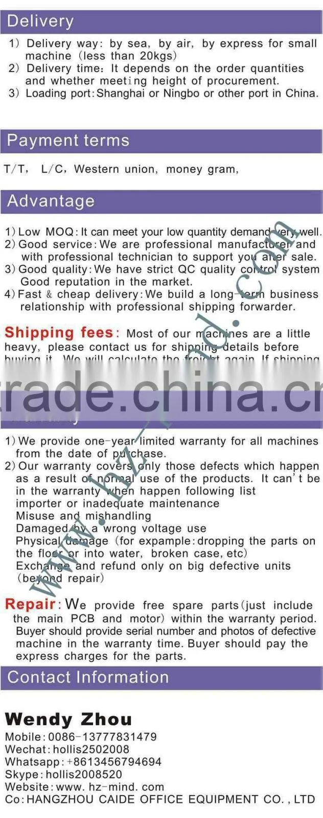 Vinyl Cutting Plotter Cutting Machine 720mm (WD-720N)