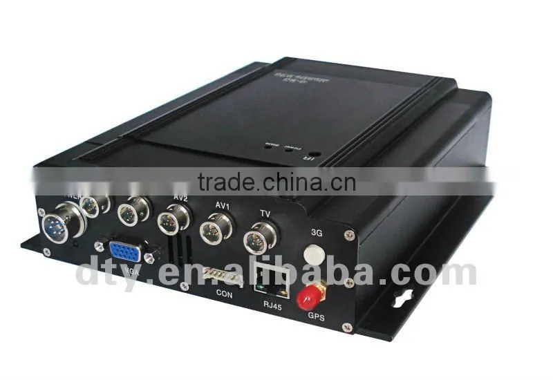 4 CH Full D1 H.264 3g wifi gps mobile DVR with 3.5" lcd