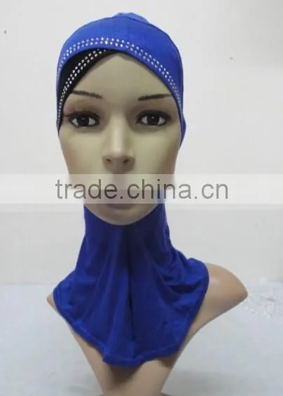 C079 new style two color ninja hats with rhinestones,neck cover hats