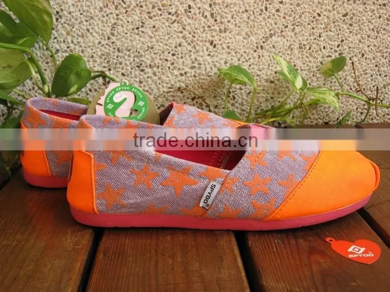 china brand light weight canvas ladies high heel shoes