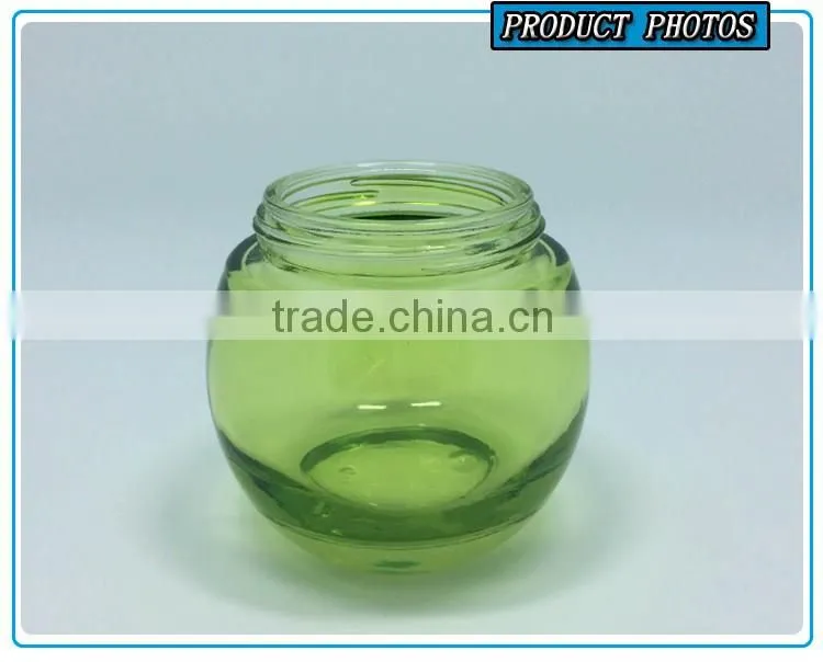 120ML empty green coloured facial mask glass jar