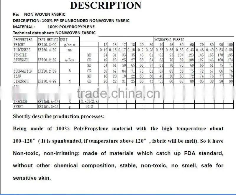 Agriculture PP Spunbond Non-woven/Nonwoven Fabric Weed Control