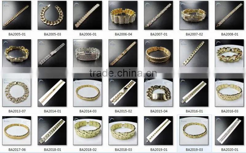 china factory latest hip hop bracelets fashion designs