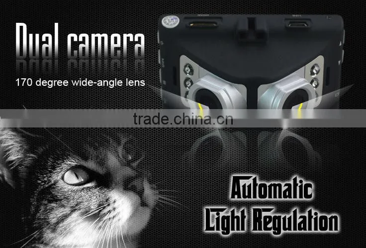 1080p full hd dual camera NTK 96632 G-sensor car dvr