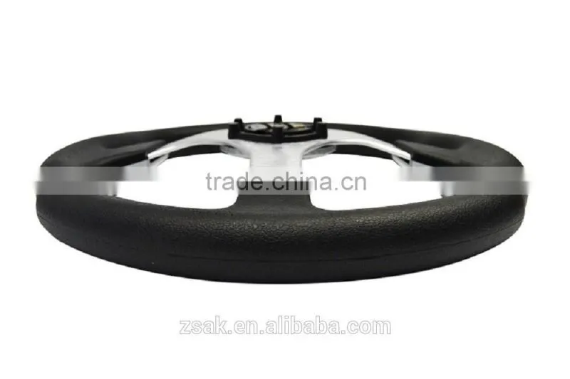 Plastic silver 13'' racing car steering wheel