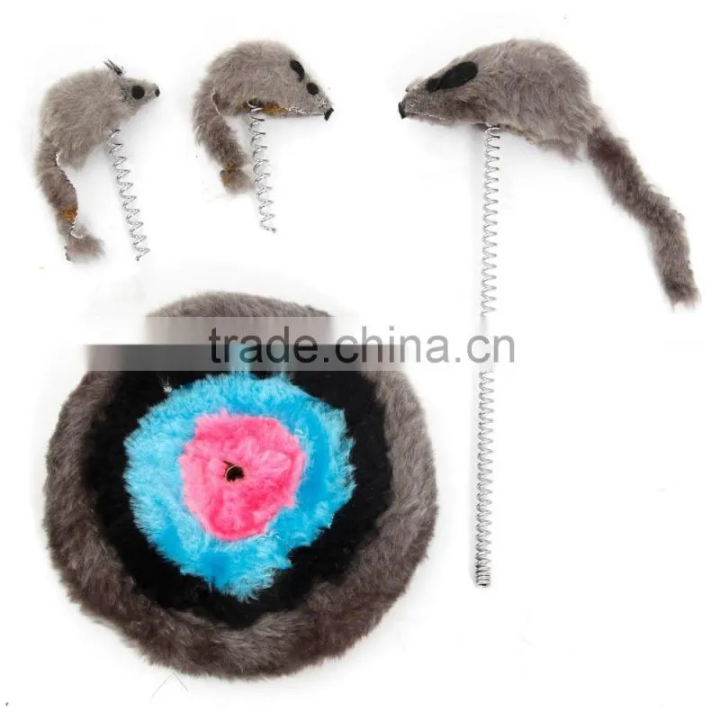 Cat Toy Pet Toys Supplies Spring Mouse Moving Mice Funny Kitten Play Plush New
