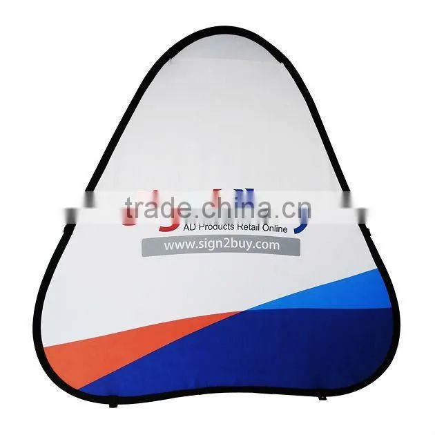 Pop Up Banner is Collapsible For Sporting Field Sidelines,Fabric Triangle A-Frame Banner