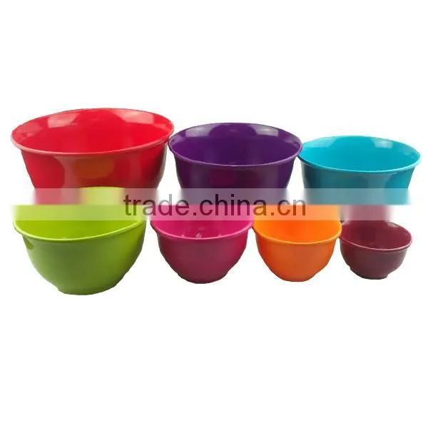 new design solid color melamine bowl set mixing bowl set