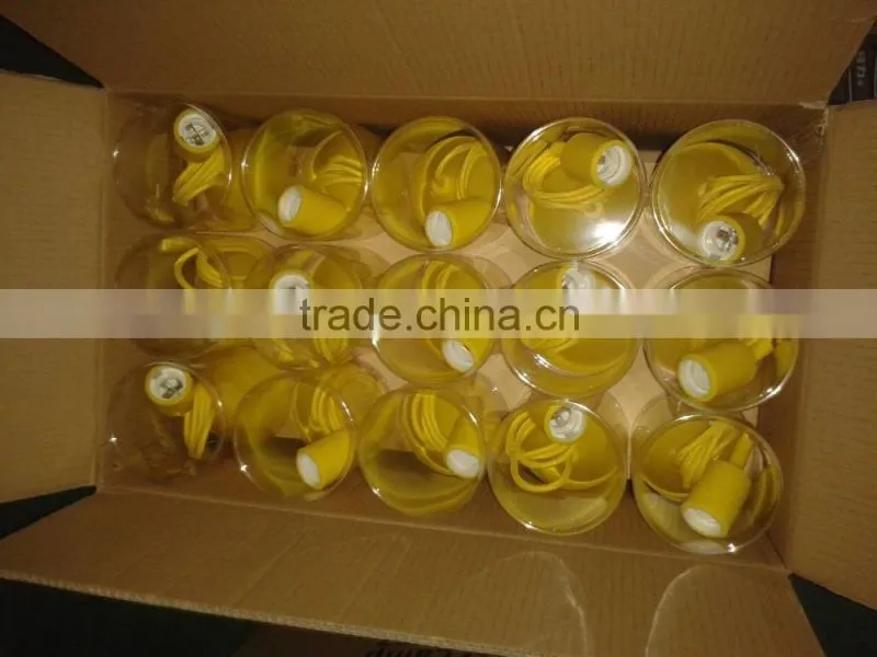 E27 & E26 Energy saving wood pendant lamp core set cord