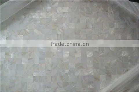 White freshwater mother of pearl mosaic tiles for interior wall