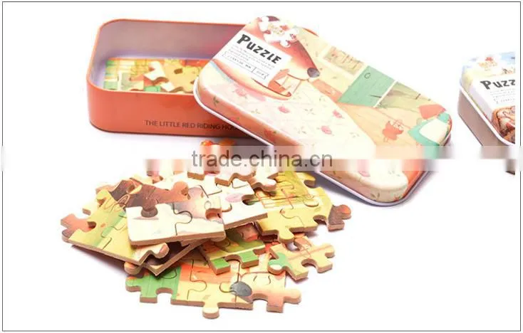 uncle wood(Germany ) 60 piece High quality puzzles jigsaw tin box packaging