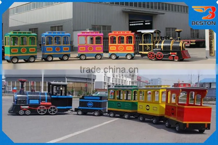 Wonderful amusement park electric trains backyard train used trackless train for sale