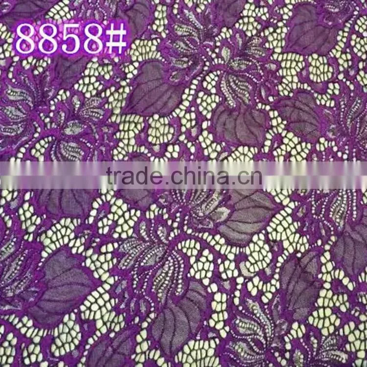 newest design textile city beautiful double color lace fabric for blouse